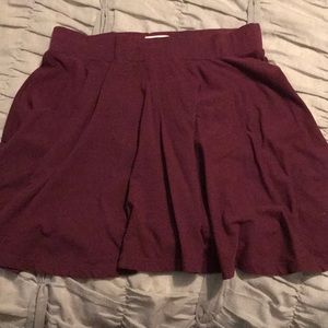 Maroon circle skirt